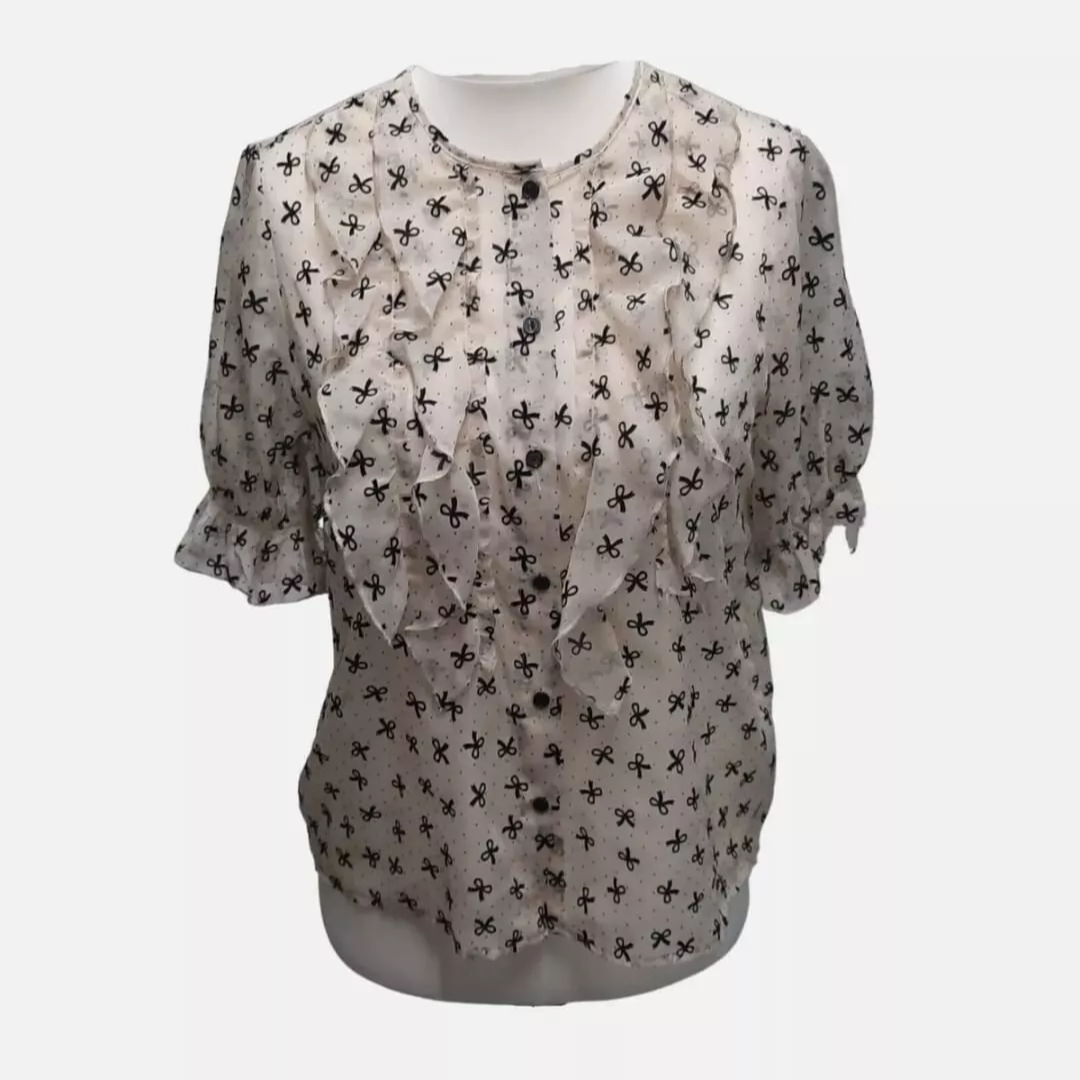 Ex store Top Polka Summer Short Sleeve Blouse x 9 - JOBLOT