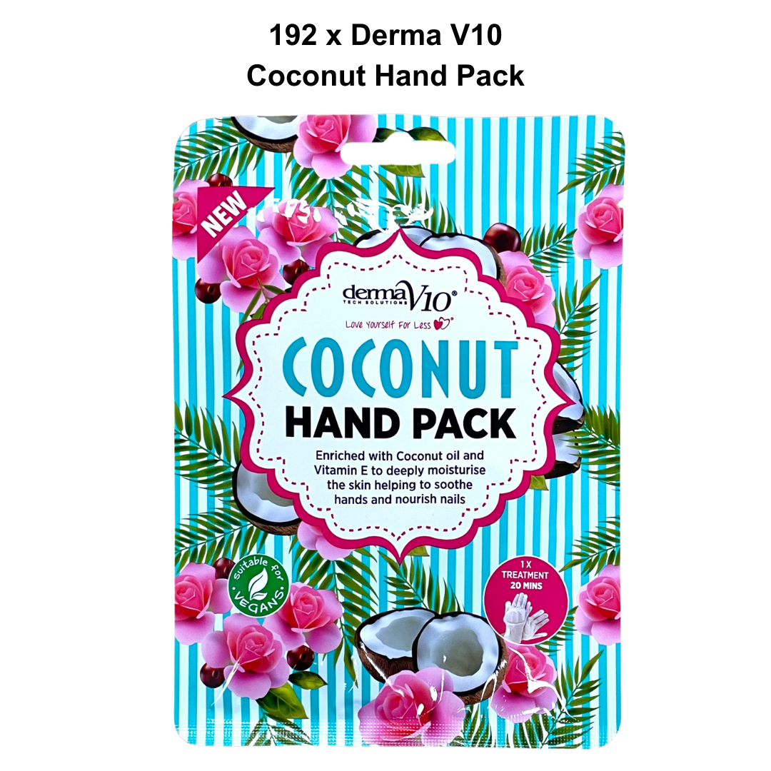 Derma V10 Deeply Moisturising Coconut Hand Pack – 192 Units