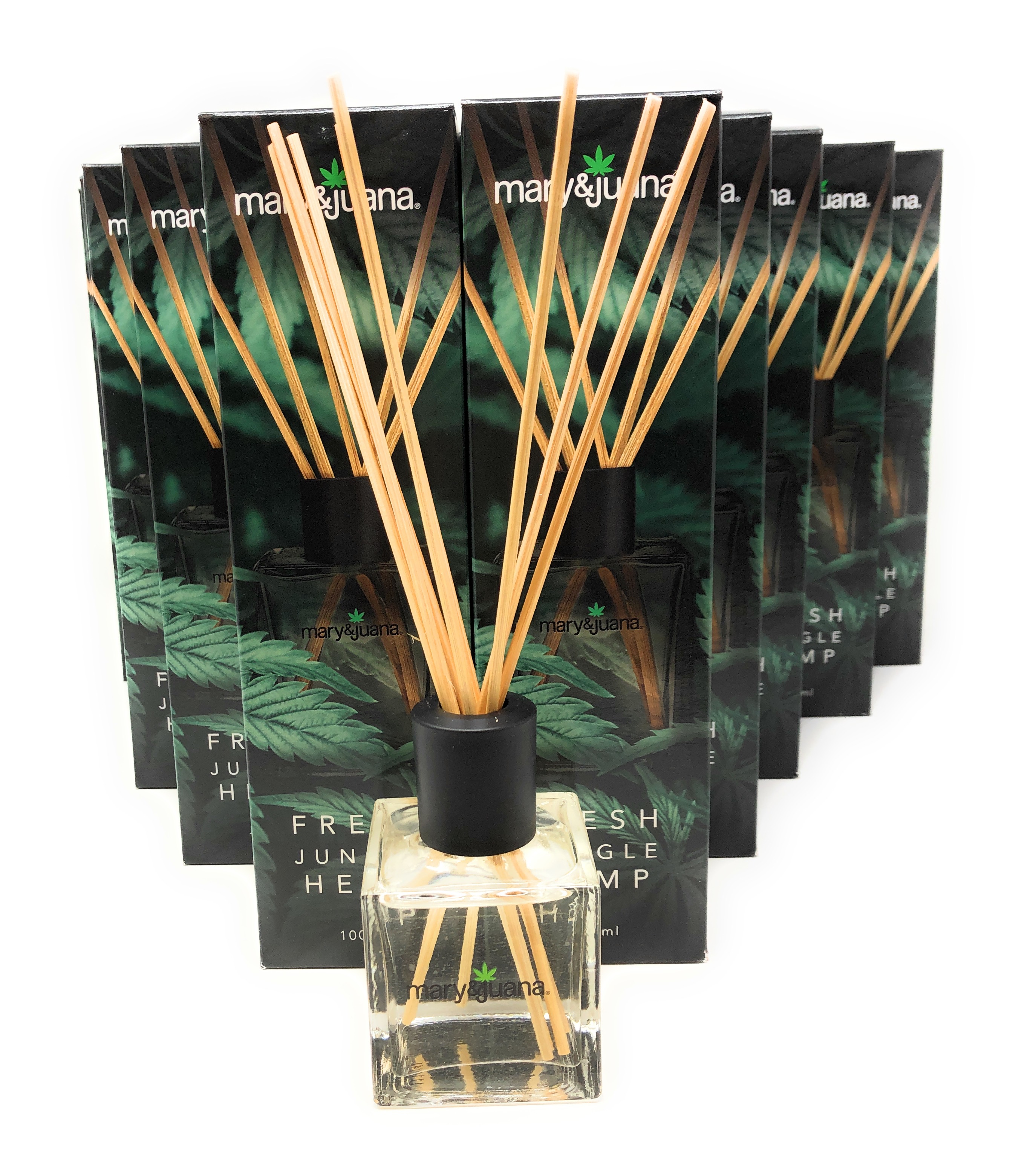 Wholesale Job Lot of 20 x Mary & Juana Fresh Jungle Hemp Diffusers 100ml Aroma