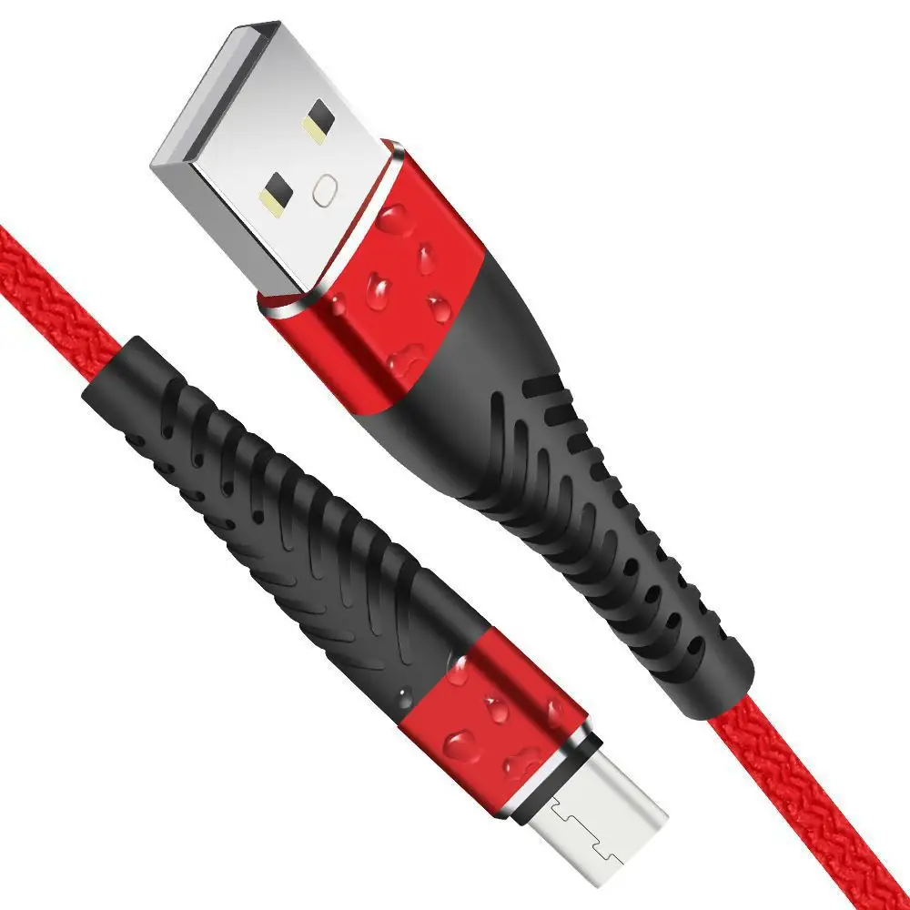 HeavyDuty Braided USB-A to TYPE-C Charging Cable Black/Red/Silver/Blue 20CM/1M/2M/3M (Pack of 100)