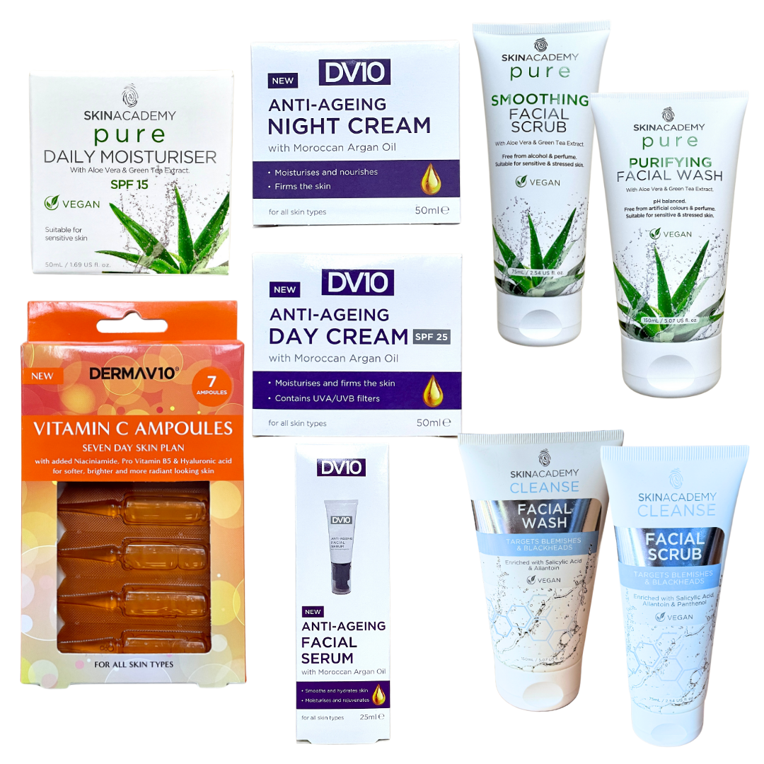 Derma V10 & Skin Academy Anti-Ageing & Skincare Range