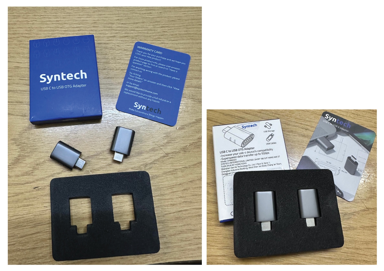 Syntech USB C to USB Adapter(2 Pack), USB-C Male to USB3.0 Female Adapter