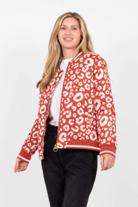 One Off Job Lot of 5 Brakeburn Women's Leopard Bomber Jacket