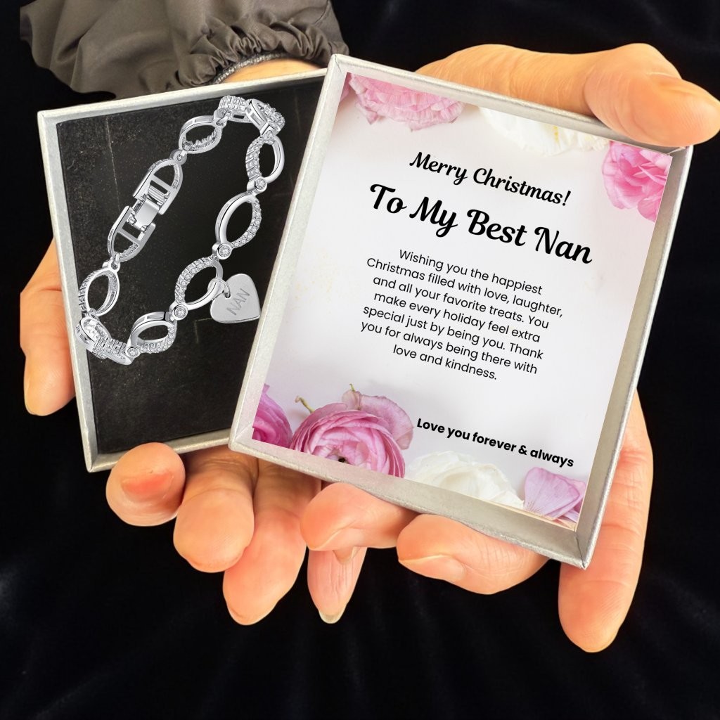 10 Sets-Infinity Bracelet for Nan with Christmas Messsage-Gold and Silver|GSVB061-Nan-Christmas MSG|UK SELLER