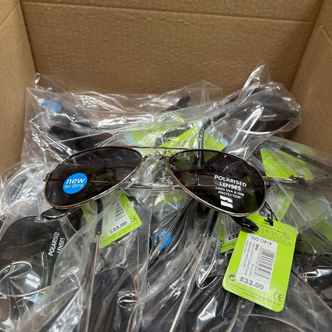25 Pairs Men's Polarised Sunglasses Pilot Style Grey Lens (Ex Chain Store) 0951