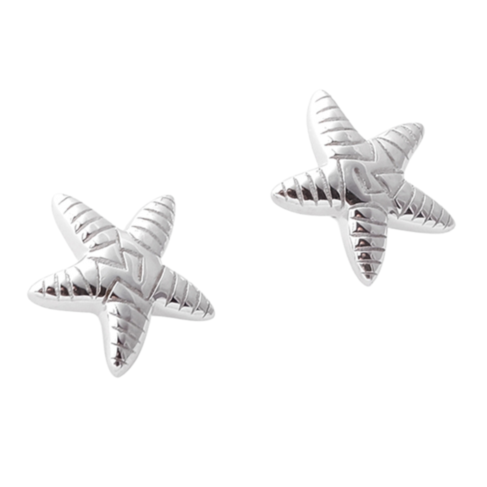10pcs-Sterling Silver Starfish Stud Earrings Solid S925 Hallmark|GCJSE061|UK SELLER