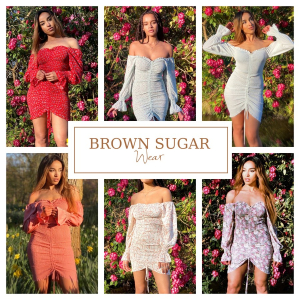 One Off Joblot of 226 Mixed Brown Sugar Wear Ruched Adjustable Sun Dresses