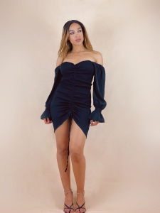 One Off Job Lot of 24 Brown Sugar Wear Black Ruched Dress