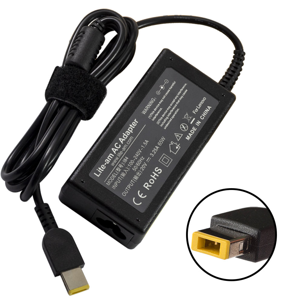 For Lenovo 65W 20V 3.25A USB Type Yellow Tip Laptop AC Adapter Charger