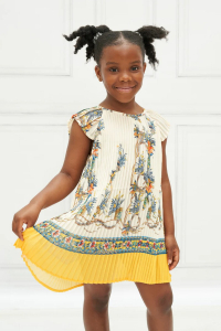 Wholesale Job Lot of 10 Kokovee Yellow Floral Print Pleated Dress