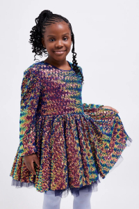 Wholesale Job Lot of 10 Kokovee Multi-Colour Sequin Triple Layer Dress