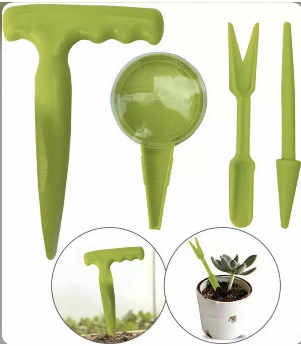 20 4Pcs Mini Garden Kit Seedling Transplanter Seeder Cutter Gardening Accessories