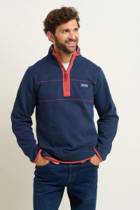 One Off Job Lot of 5 Brakeburn Men's Navy Quarter Zip Sweatshirt
