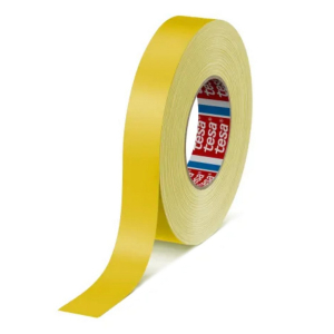 One Off Job Lot of 36 Tesa Yellow Premium Cloth Tape Rolls (25mm x 50m)
