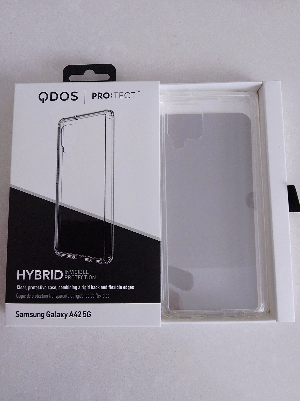 QDOS Protect Hybrid Clear Case Samsung Galaxy A42 5G Retail Presentation 36pcs.