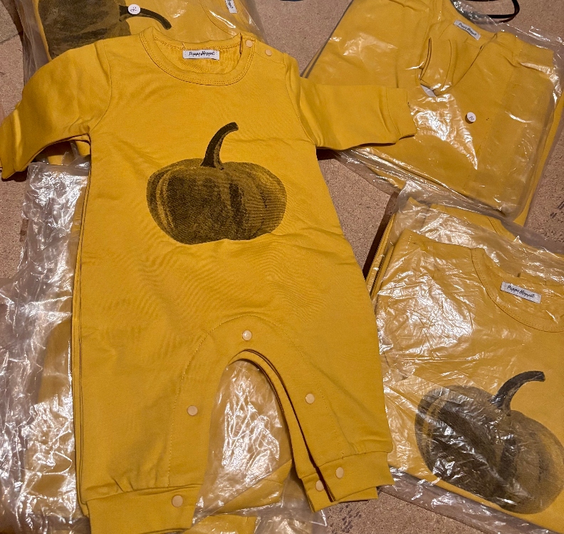 Pumpkin/Halloween Baby Romper, in 2 colours, mixed sizes, 45pcs total