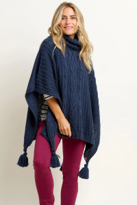 Wholesale Job Lot of 3 Brakeburn Women's Navy Knitted Poncho