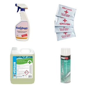 One Off Job Lot of 2,142 Mixed Disinfectant Products - Sprays, Wipes, Etc.