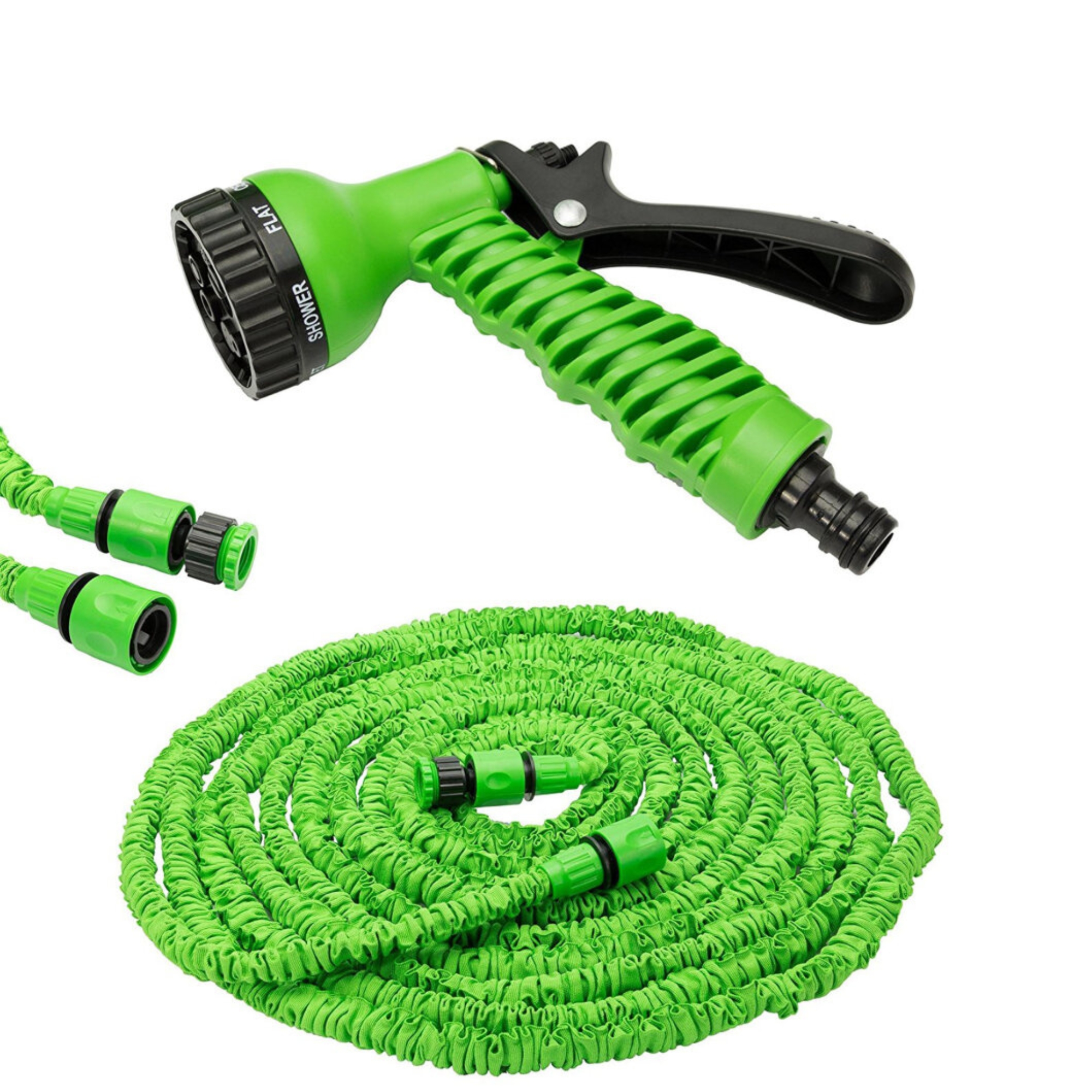 Expandable Garden Hose Pipe Anti Kink With 7 Function Water Spray Gun Magic Hose
