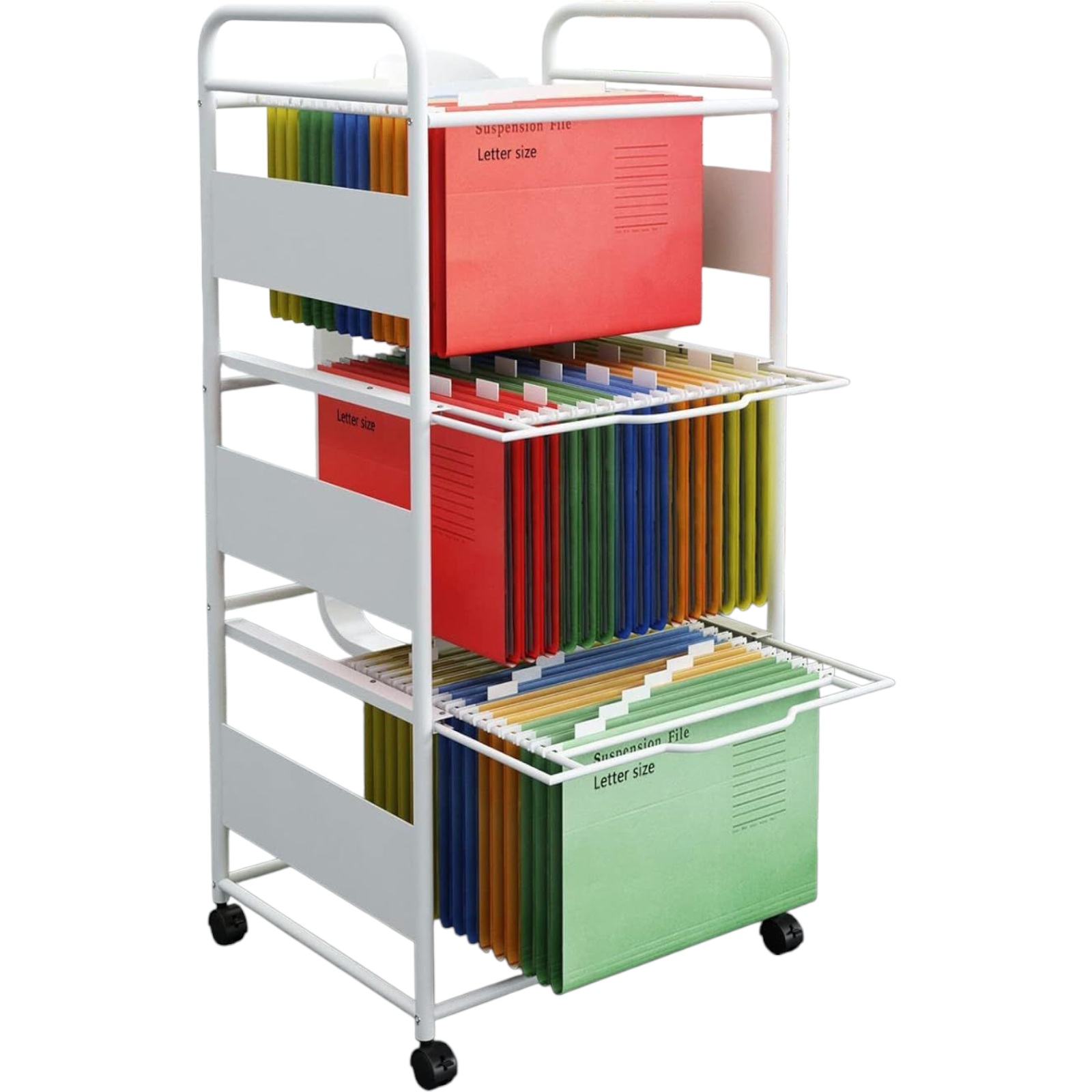 Pallet one-off 17 x  PUNCIA 3-Tier Rolling File Cart for Pull-Out Hanging Folders  Mobile Metal Organizer for A4/Letter