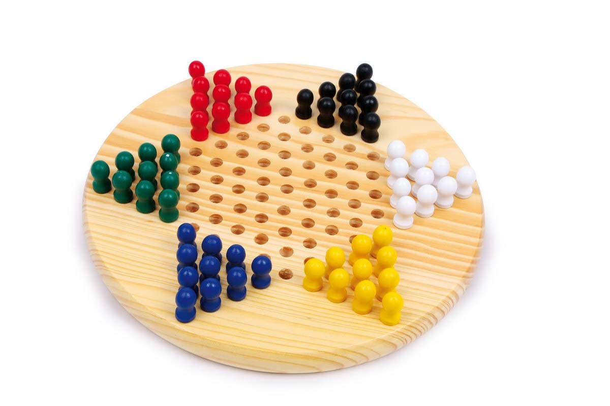 25x Wooden Traditionally Chinese Checkers