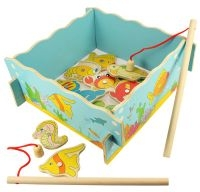 25x Wooden Fishing Magnetic Game