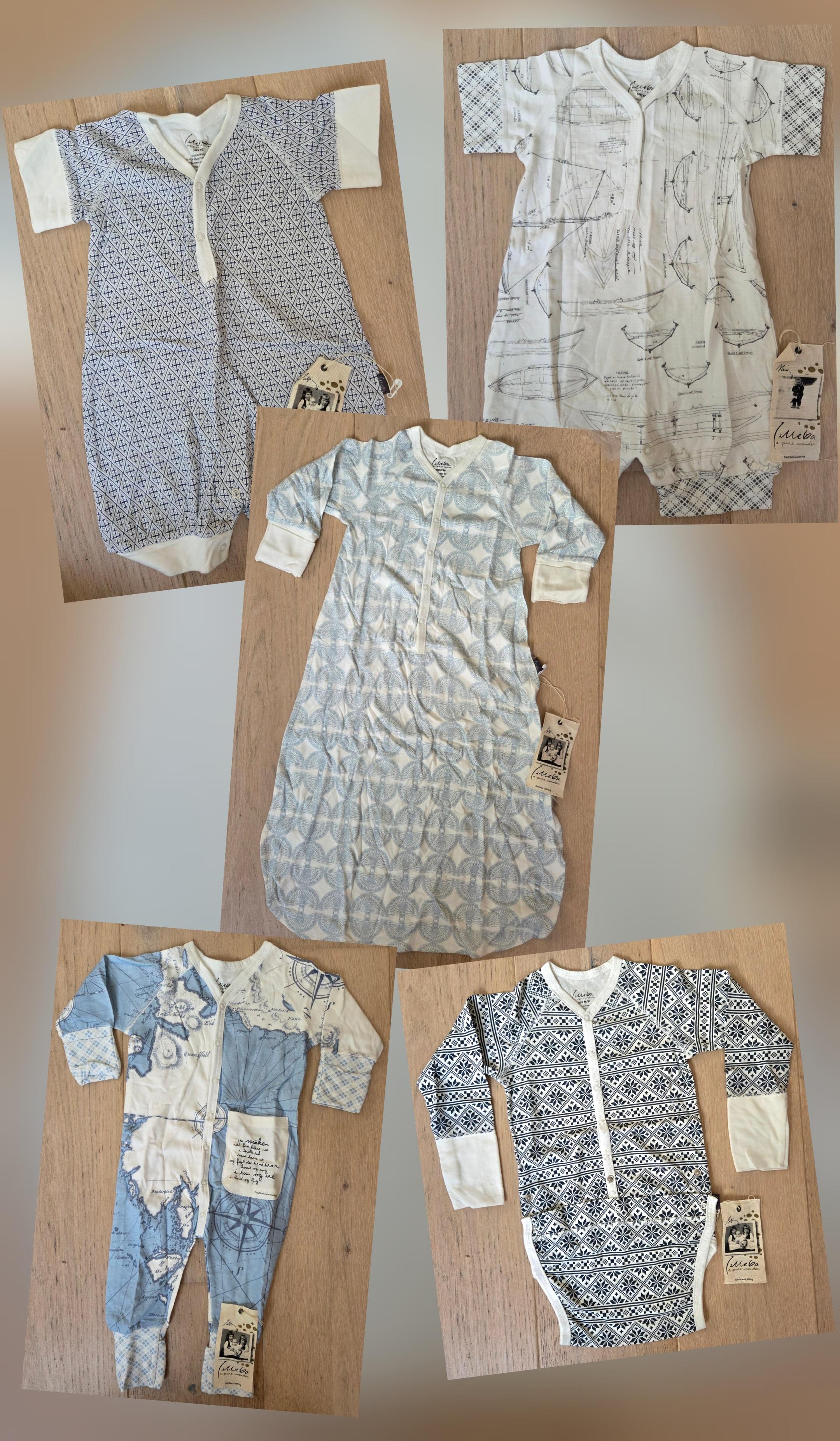 One Off Joblot Of 11 Boys Sleepers Rompers Sleeping Bags Lilleba Bamboo 3m-2yrs