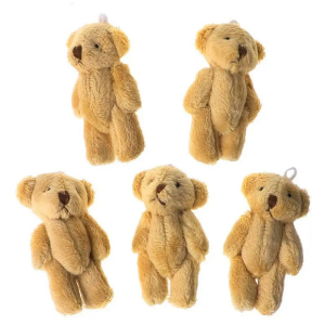One Off Job Lot of 200 Small Key Ring Teddy Bear Plush Soft Toys