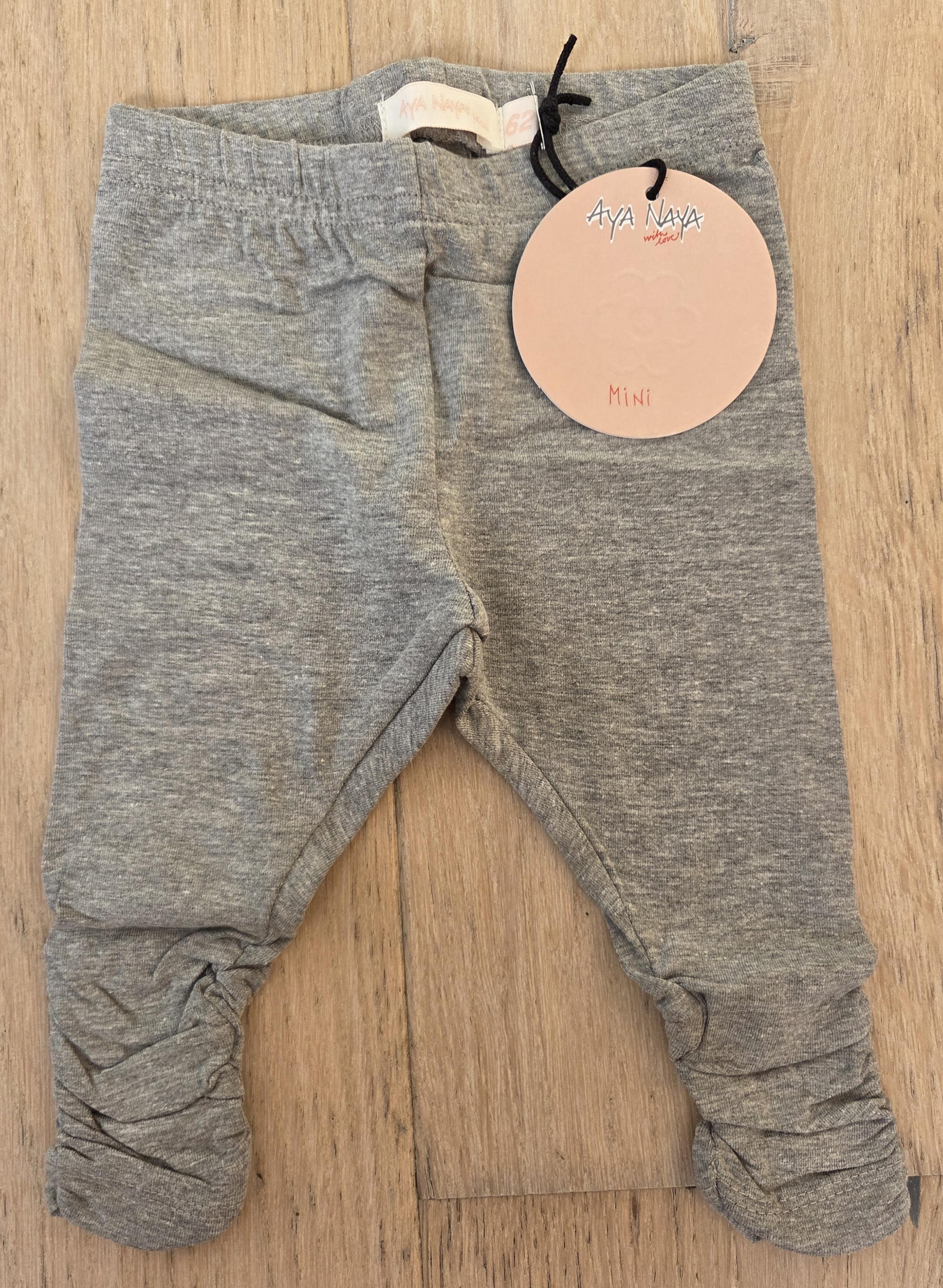 One Off Joblot Of 8 Girls & Boys Aya Naya Grey Leggings Cotton Sizes 6m-6yrs