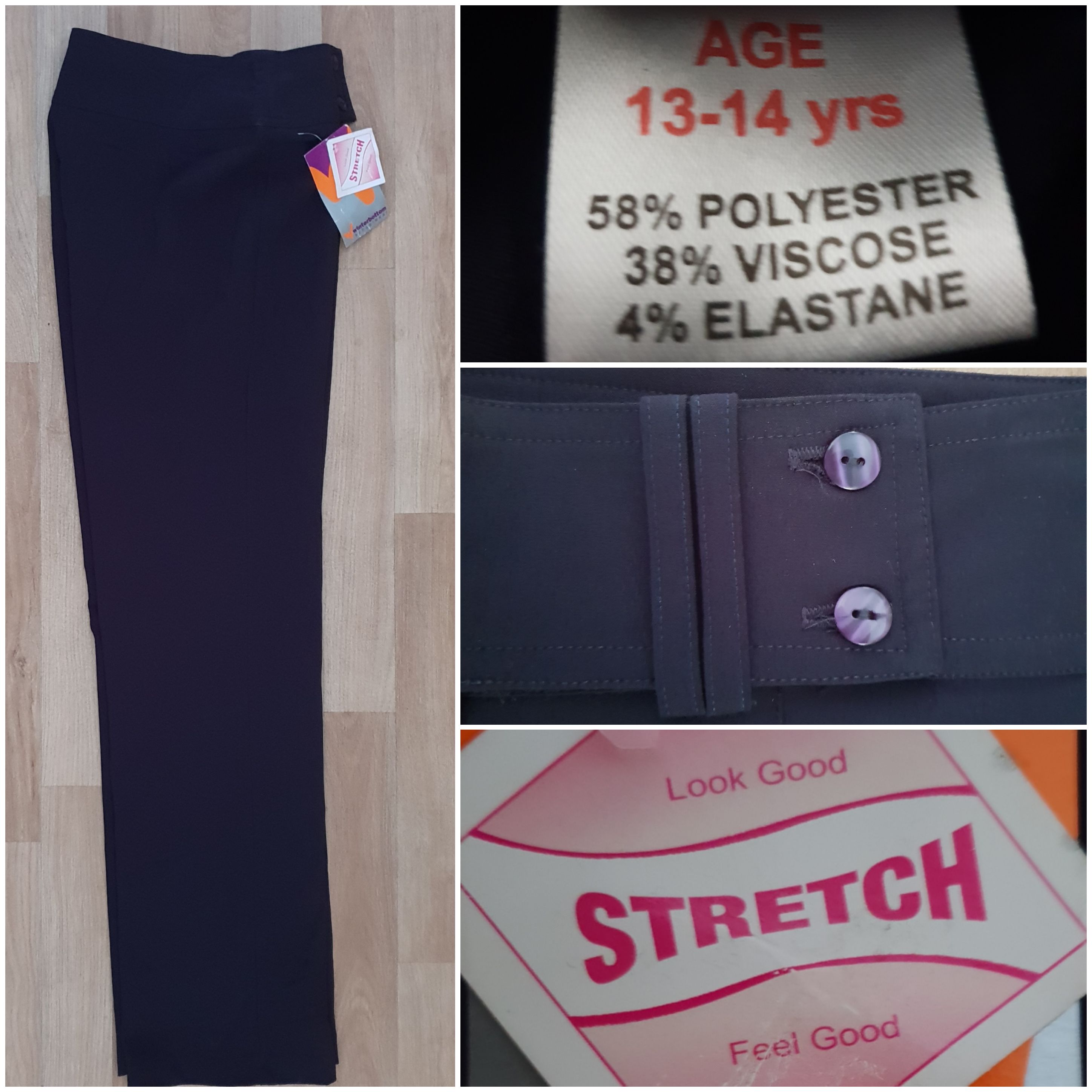 Lot of 33 Winterbottoms Navy & Black Girls School Trousers