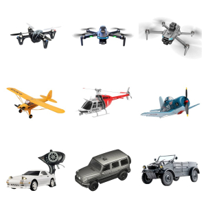 One Off Job Lot of 13 Mixed Remote Control Cars, Aircrafts & Drones