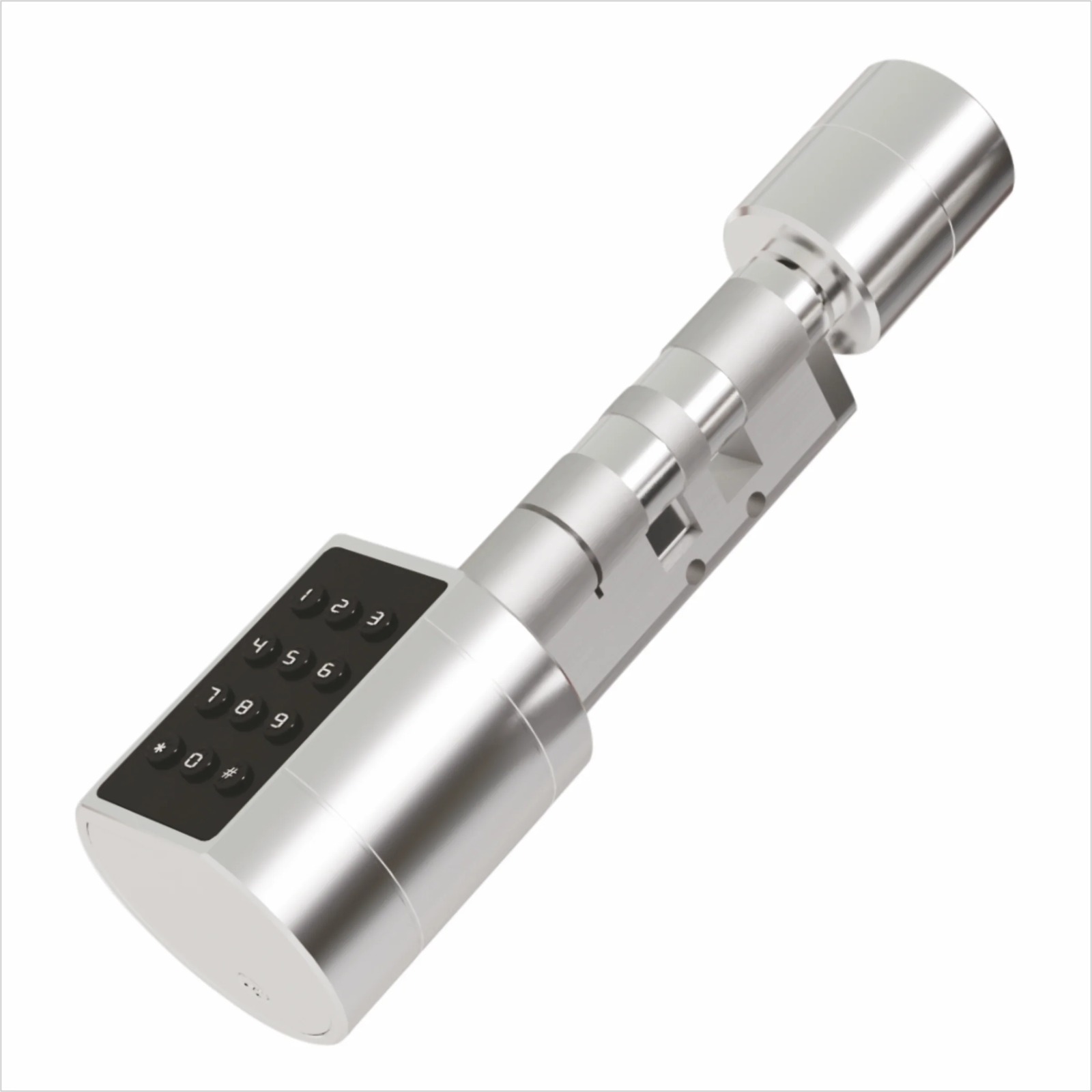 Smart App Controlled Adjustable Cylinder doolock with fingerprint & keypad opening