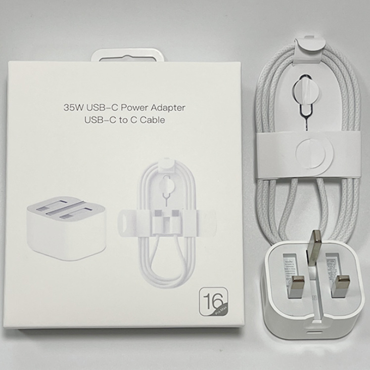 30 X 35W Fast USB-C Charger Plug & Cable For iPhone 15 16 Pro Max Type-C to C