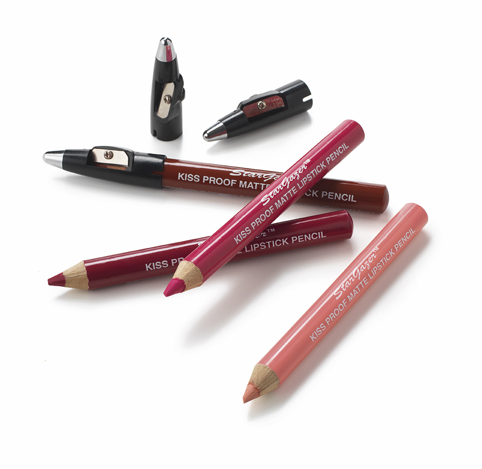 8 Shades Of Kiss Proof Matte Lipstick Pencil With Integrated Lid Pencil Sharpener