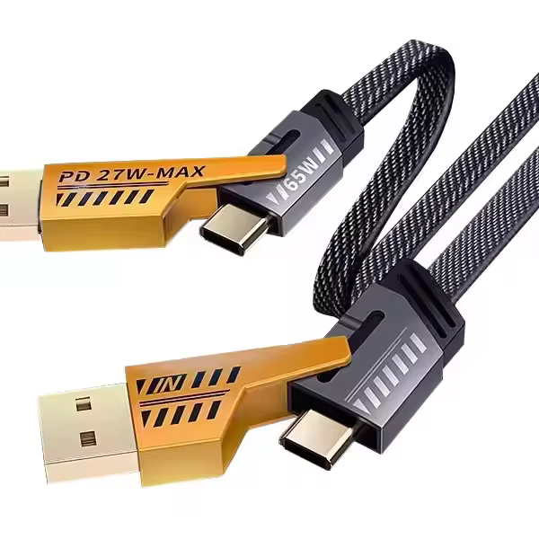 50 x 4-in-1 Multi USB PD Charging Cable 1m & 1.5/2m For iPhone USB-C Samsung Android