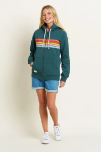 Joblot of 6 Ladies Brakeburn Retro Stripe Zip Thru Hoodie
