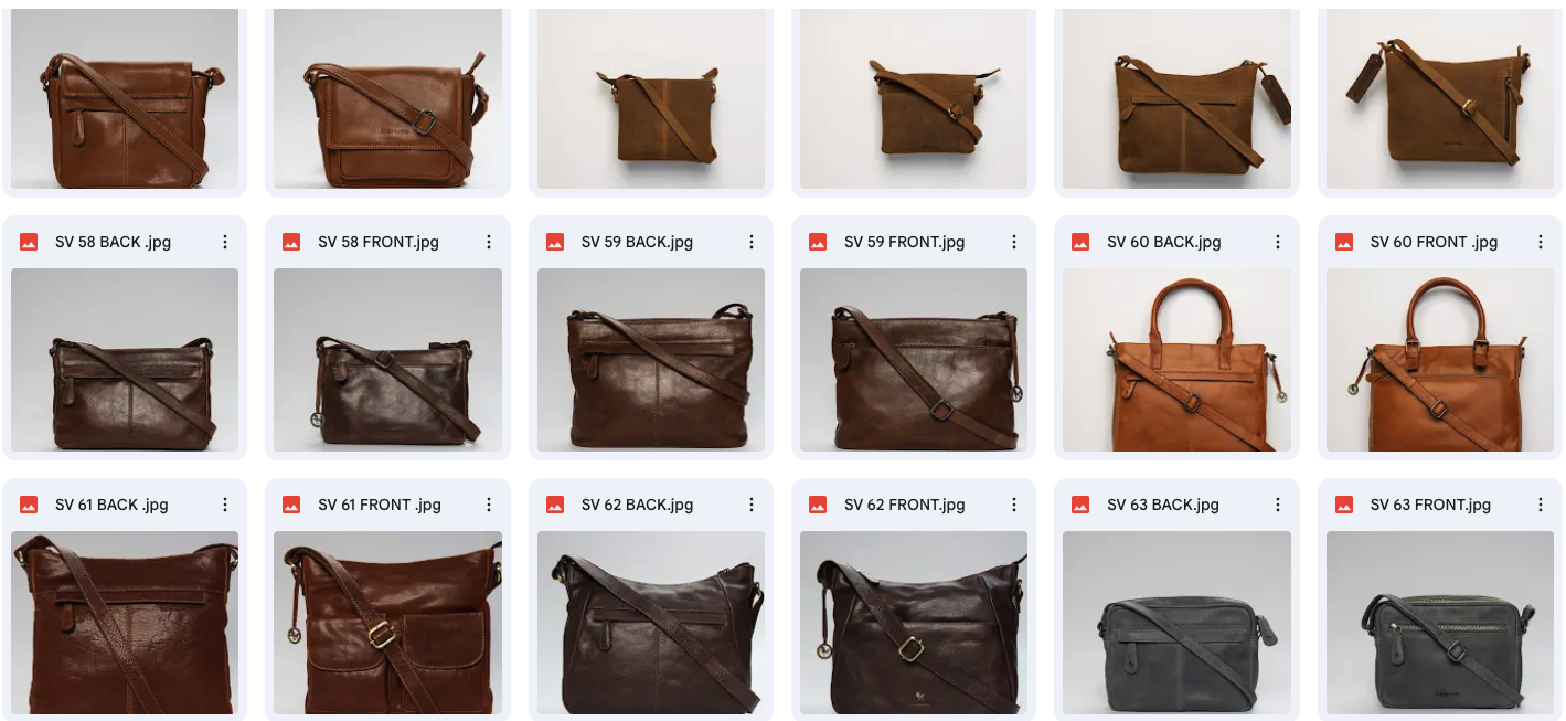 Luxury Leather Womens Handbags - 1-Off Sample Lot of 60 Women’s Genuine Leather Handbags  