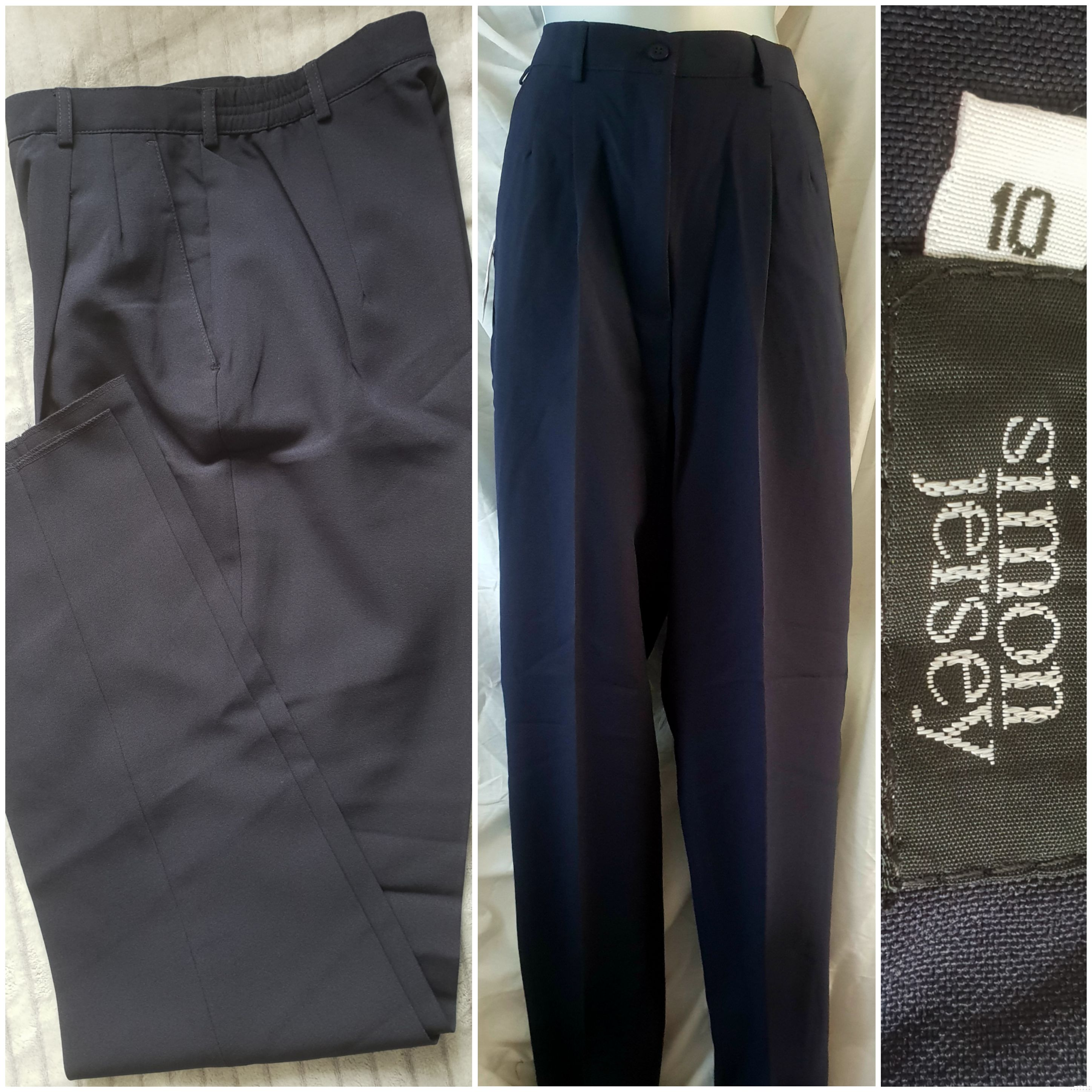 17 Pieces Navy Trousers Sz 10 Leg 32