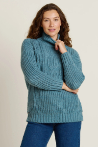 Wholesale Job Lot of 3 Ladies Brakeburn Cable Knitted Roll Neck Jumpers