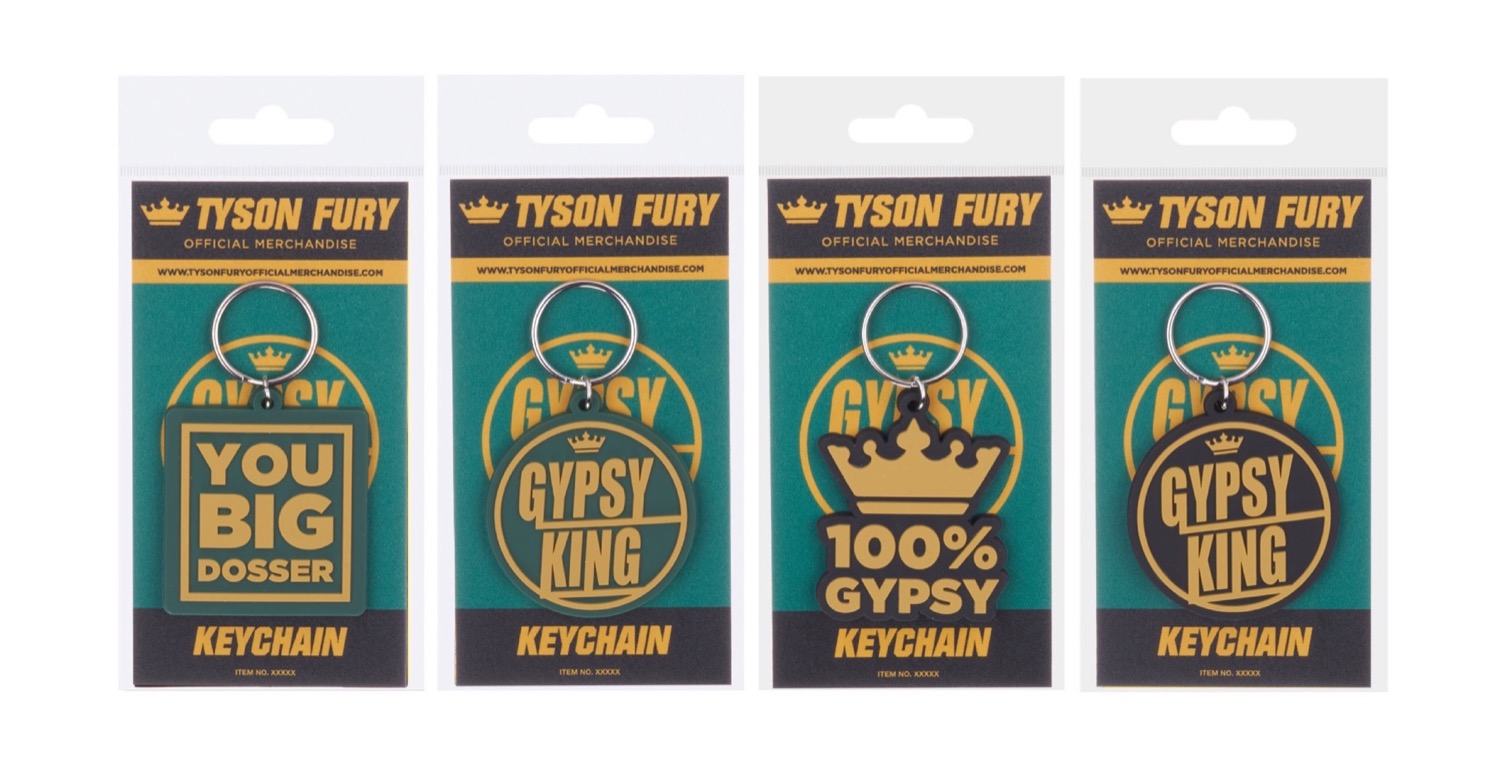 Tyson Fury “Gypsy King” Keychains – Wholesale Box of 288 (RRP £1.99 Each)