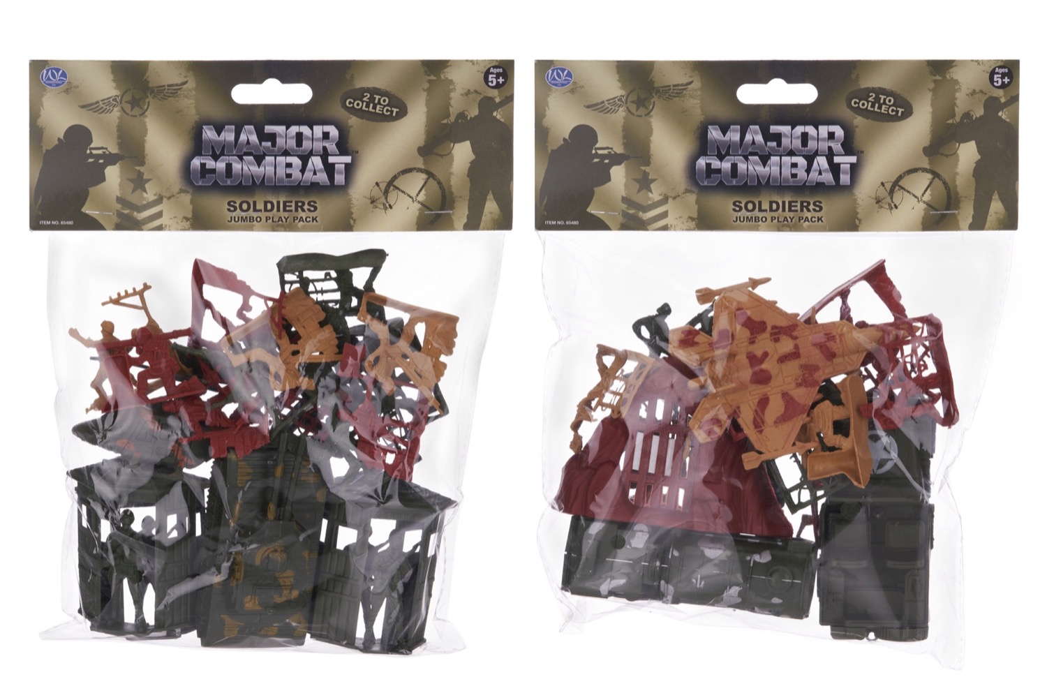 Jumbo Soldiers Play Pack – Major Combat, 2 Assorted – Wholesale Box of 120 (RRP £2.49 Each)