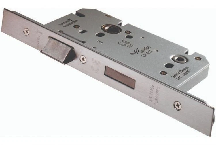 20 x Eurospec DLS7860WCSSS Din Bathroom Lock 60mm- (78mm C/C) Satin Stainless Steel