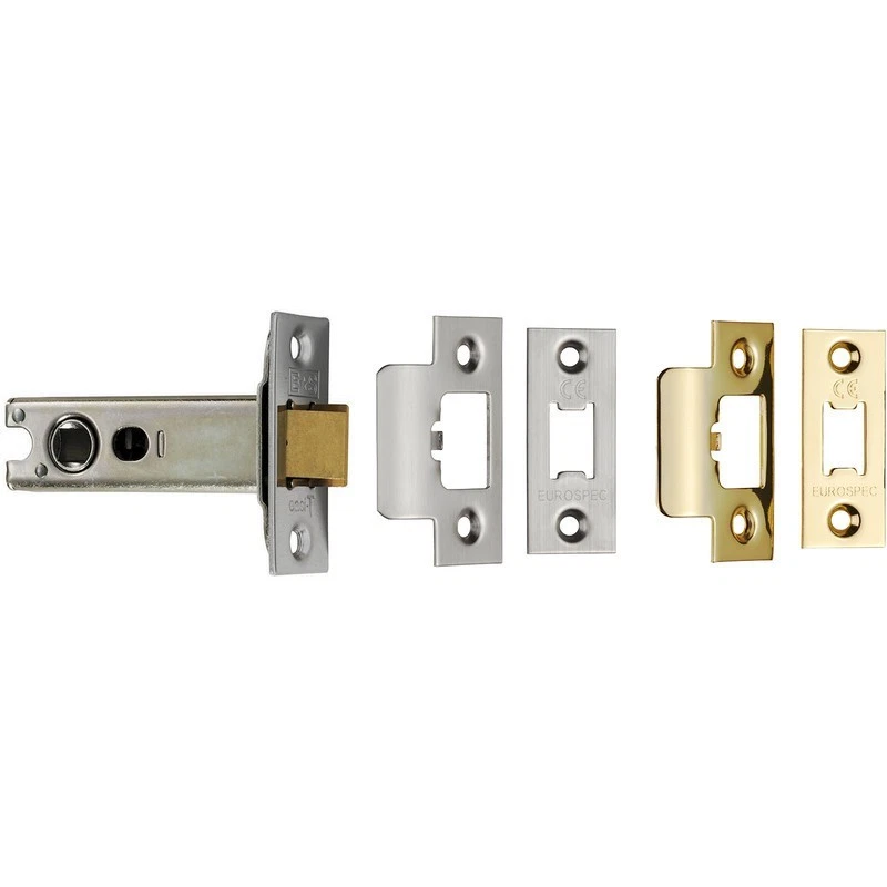 30 x Eurospec Heavy Sprung Tubular Latch 64mm - Brass / Satin Stainless Steel