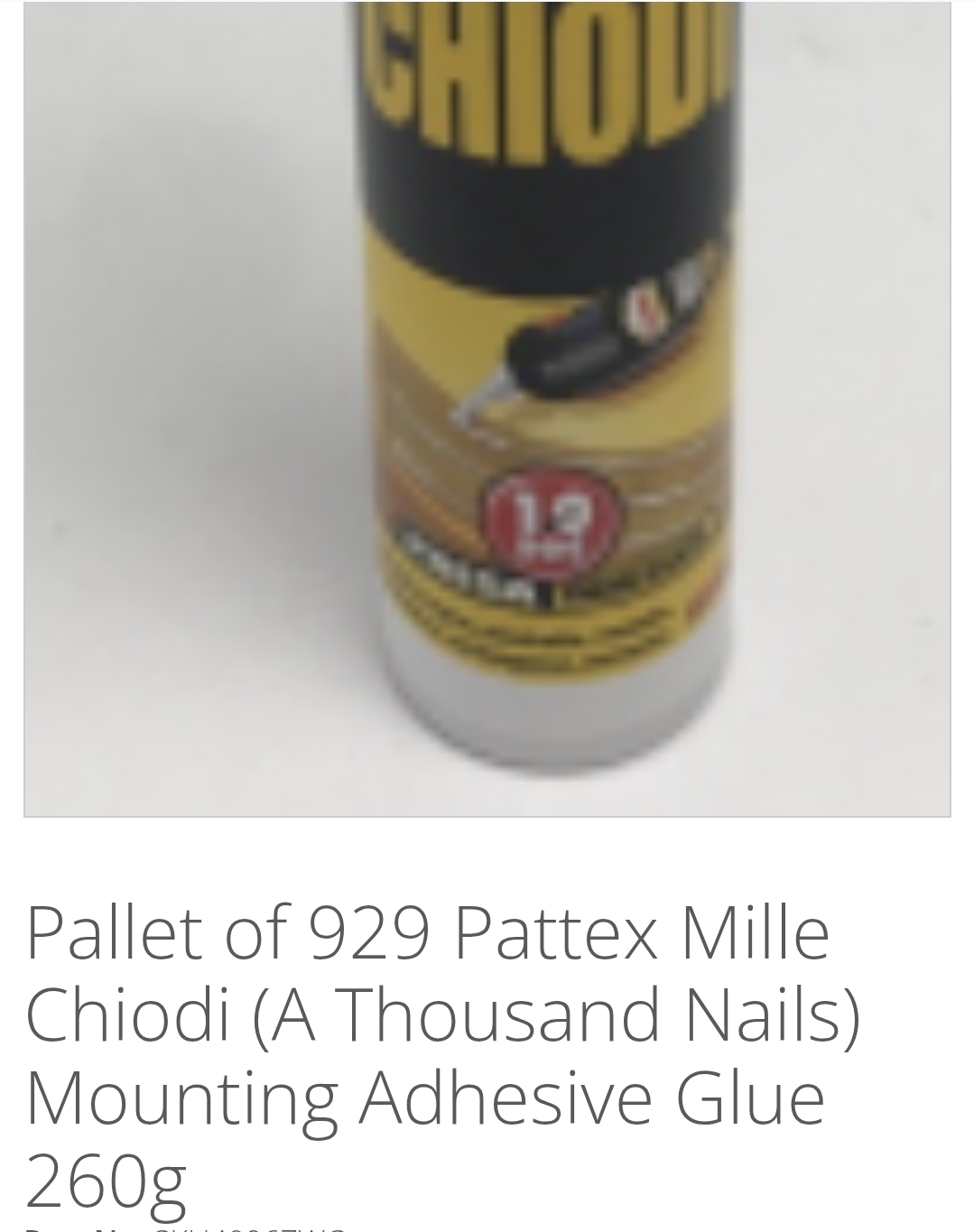 Pallet of 929 Pattex Mille Chiodi ( A Thousand Nails ) Mounting Adhesive Glue 260g