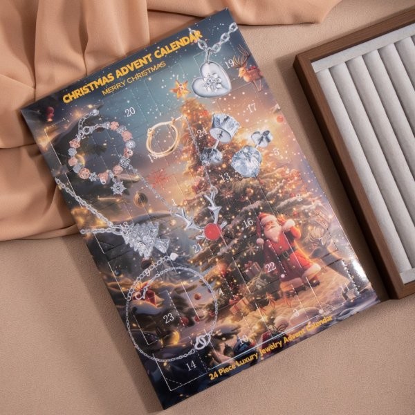 10 Boxes-Christmas Jewellery Advent Calendar Countdown 24pc 2025 – Elegant Bracelet, Pendant, Earrings and Rings for Women Gifts|GCJSET022-//038|UK 