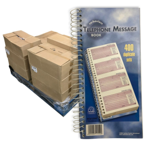 Pallet of 790 Adams Spiral Phone Message Books