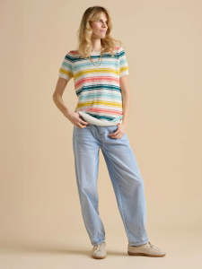 Wholesale Job Lot of 4 Brakeburn Women's Rainbow Stripe Knitted Tee