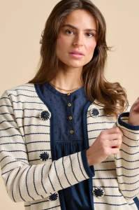 One Off Job Lot of 8 Brakeburn Women's Breton Stripe Sweat Jacket