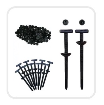 47 x100PCS Nylon Universal Cable Zip Buckle - Heavy Duty Self-Locking Zip Ties Holder with Pin & Button Design