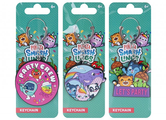 Pinata Smashlings 2D Soft PVC Keyrings 5cm – 3 Assorted (RRP £1.99) – Case of 288